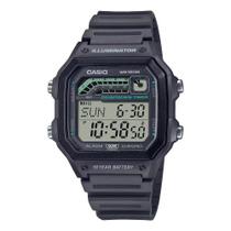 Relógio de Pulso Casio Masculino Esportivo Cronógrafo Hora Mundial Prova Dágua 100 Metros Temporizador Digital Grafite WS-1600H-8AVDF