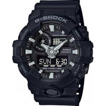 Relógio de Pulso Casio Masculino G-Shock Anadigi GA-700-1BDR Preto Original Prova DAgua