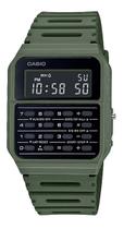 Relógio de Pulso Casio Unissex Digital Vintage Calculadora Verde Estiloso Prova dágua Original CA-53WF-3BDF
