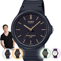 Relógio de Pulso Casio Vintage Unissex Masculino Feminino Classico Analógico Preto Prova Dágua MW-240