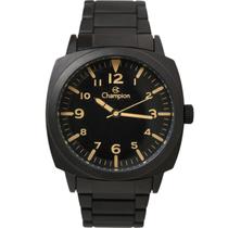 Relogio De Pulso Champion Analógico preto com caixa preta Masculino Aço Preto modelo Ch30297d