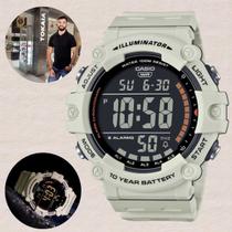 Relógio de Pulso da Marca Casio Masculino Grande Digital Esportivo Prova Dágua 10 anos de Bateria Nude AE-1500WH-8B2VDF Relógio de Pulso da Marca Casio Masculino Grande Digital Esportivo Prova Dágua 10 anos de Bateria Nude AE-1500WH-8B2VDF