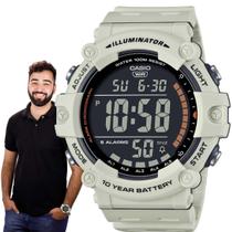 Relógio de Pulso da Marca Casio Masculino Grande Digital Esportivo Prova Dágua 10 anos de Bateria Nude AE-1500WH-8B2VDF