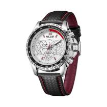 Relógio De Pulso De Luxo À Prova d'Água Em Couro Preto Para Homens MEGIR Relógio Casual Fashion