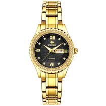 Relógio de Pulso de Quartzo Feminino Design Clássico Fino com Strass Moda Casual Relógio de Pulso de Quartzo Feminino Design Clássico Fino com Strass Moda Casual