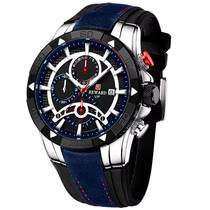 Relógio de pulso de quartzo pulseira de silicone luminoso Impermeavel