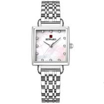 Relógio de pulso de quartzo quadrado feminino impermeável com strass elegante Relógio de pulso de quartzo quadrado feminino impermeável com strass elegante