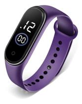 Relógio De Pulso Digital Led Esportivo Resistente Água Roxo Relógio De Pulso Digital Led Esportivo Resistente Água Roxo