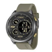 Relógio de Pulso Digital Masculino Esportivo Cinza/Verde XMPPD660 PXEX - X Watch