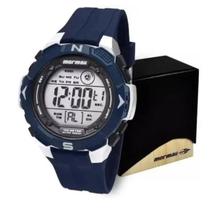 Relógio de pulso digital masculino mormaii wave azul mo2908/8a