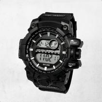 Relógio De Pulso Digital Pallyjane Esportivo Com Corria De Borracha Cor Preto