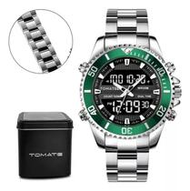 Relógio de Pulso em Metal Analógico e Digital Tomate MTX-020V - Estilo e Funcionalidade Relógio de Pulso em Metal Analógico e Digital Tomate MTX-020V - Estilo e Funcionalidade