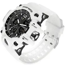 Relógio de Pulso Esportivo Masculino Sanda relógio de Quartzo Militar Digital A Prova D'água