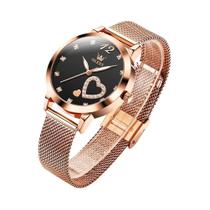 Relógio De Pulso Feminino À Prova D'Água Com Pulseira De Malha Luminosa OLEVS 5189, Estilo Casual