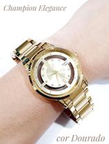 Relógio De Pulso Feminino Champion Dourado Cn20891G