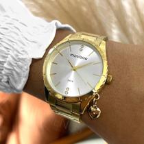 Relógio De Pulso Feminino Com Pingente De Coração Original Mondaine