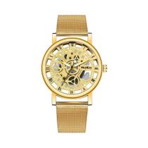 Relógio De Pulso Feminino De Moda Com Design Vazado De Esqueleto, Mecânico Falso, Quartzo E Pulseira Relógio De Pulso Feminino De Moda Com Design Vazado De Esqueleto, Mecânico Falso, Quartzo E Pulseira