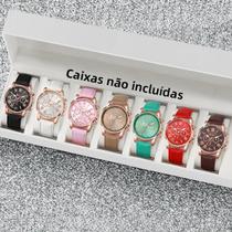 Relógio De Pulso Feminino De Moda Com Quartzo, 7 Peças, Pulseira De Couro, Mostrador Casual Roma Relógio De Pulso Feminino De Moda Com Quartzo, 7 Peças, Pulseira De Couro, Mostrador Casual Roma