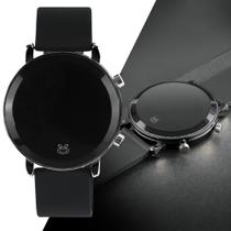 Relógio de Pulso Feminino Digital Led Pulseira Silicone Preto Original + Caixa Luxuosa