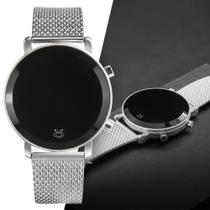 Relógio de Pulso Feminino Digital Led Pulseira Silicone Preto Original + Caixa Luxuosa