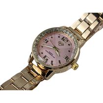 Relógio De Pulso Feminino Dourado Analógico Quartz Resistente A Água Tamanho Da Caixa 3,5Cm Elegante Luxo