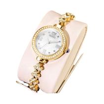 Relógio De Pulso Feminino Elegante À Prova d'Água Luminosa OLEVS 9903 Com Bezel De Diamante E