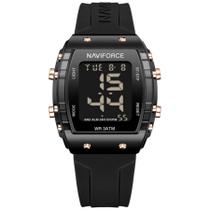 Relógio de Pulso Feminino Esportivo Fashion LCD Digital Pulseira de Silicone Impermeavel