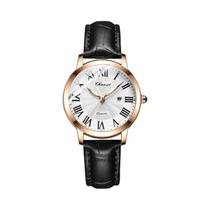 Relógio De Pulso Feminino Luminosa À Prova d'Água Com Pulseira De Couro CHENXI 301L Elegante Retro