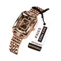 Relógio De Pulso Feminino Luxuoso E Elegante À Prova d'Água POEDAGAR Em Aço Inoxidável Com Data -