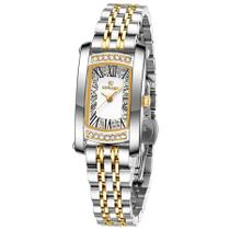 Relógio de Pulso Feminino Movimento Quartzo Aço inoxidável Impermeável Relógio de Pulso Feminino Movimento Quartzo Aço inoxidável Impermeável