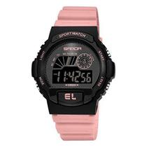 Relógio de Pulso Feminino Sanda Esportivos Modernos Multifuncionais Visor Led Relogio para uso ao Ar livre 6004