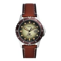 Relógio de Pulso Fossil Masculino Analógico Pulseira Couro Casual Resistênte Agua 100M Aço Inóx Prata FS5961/0M Relógio de Pulso Fossil Masculino Analógico Pulseira Couro Casual Resistênte Agua 100M Aço Inóx Prata FS5961/0M