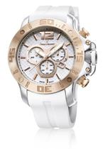 Relógio De Pulso Jean Vernier Pulseira De Silcone Jv02111