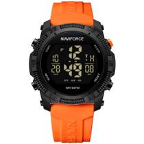 Relógio de pulso LCD eletrônico digital masculino pulseira de silicone impermeável