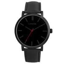 Relógio de Pulso Lince Masculino com Pulseira de Couro - Preto