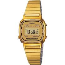 Relógio de Pulso Marca Casio Vintage Mini Feminino Pequeno Digital Retro Dourado LA670WGA na Caixa com NFe