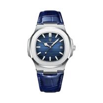 Relógio De Pulso Masculino À Prova d'Água Com Luz Noturna Em Couro POEDAGAR Clássico Quadrado Quartz