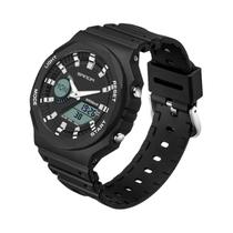 Relógio De Pulso Masculino À Prova d'Água, Esportivo, Militar, Quartz, Com Duplo Display LED