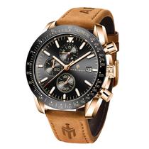 Relógio de Pulso Masculino BENYAR - Elegante com Pulseira de Couro