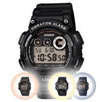 Relógio de Pulso Masculino Casio Digital Alarme Vibratório 10 Anos de Bateria Prova Dágua W-735