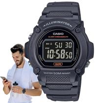 Relógio De Pulso Masculino Casio Illuminator Digital Redondo Prova Dágua 50 Metros Esportivo Preto W-219H-8BVDF Relógio De Pulso Masculino Casio Illuminator Digital Redondo Prova Dágua 50 Metros Esportivo Preto W-219H-8BVDF