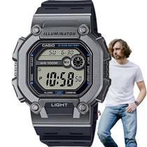 Relógio de Pulso Masculino Casio Standard Illuminator Quadrado Prova Dágua 10 ATM Digital Esportivo Grafite W-737H-1A2VDF