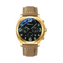 Relógio De Pulso Masculino Com Pulseira De Couro, Quartz, Multifuncional, Luz Noturna, Cronômetro, À