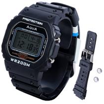 Relógio de Pulso Masculino Digital Aqua GP-519 WR200M G Sport a Prova Dágua com Pulseira