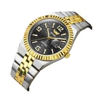 Relógio De Pulso Masculino Em Aço Inoxidável À Prova d'Água Automático Com Data Quartz OPK 8186