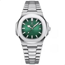 Relógio De Pulso Masculino Luxo Prata Poedagar Aço Inox