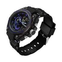 Relógio De Pulso Masculino Militar Para Esportes Ao Ar Livre, Quartzo, Display Duplo, LED,