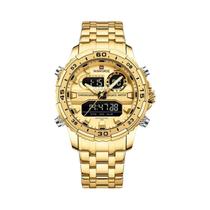 Relógio De Pulso Masculino NAVIFORCE NF9234 À Prova d'Água 30m Com Display LCD Analógico Digital