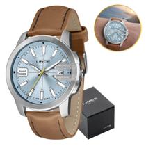 Relógio de Pulso Masculino Pulseira em Couro Caixa Metal Relógio de Pulso Masculino Pulseira em Couro Caixa Metal