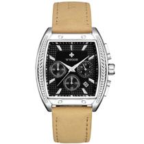 Relógio de pulso masculino quartzo com cronógrafo impermeável casual Relógio de pulso masculino quartzo com cronógrafo impermeável casual